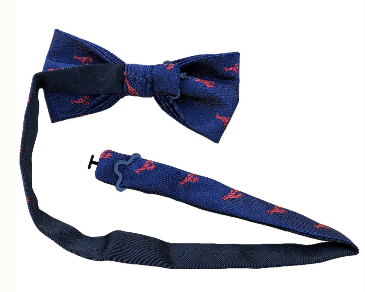 Navy Red Lobster Pre-tied Bow Tie