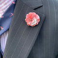 Pink Rose Flower Lapel Pin