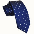 Midnight Blue with White Polka Dots Necktie
