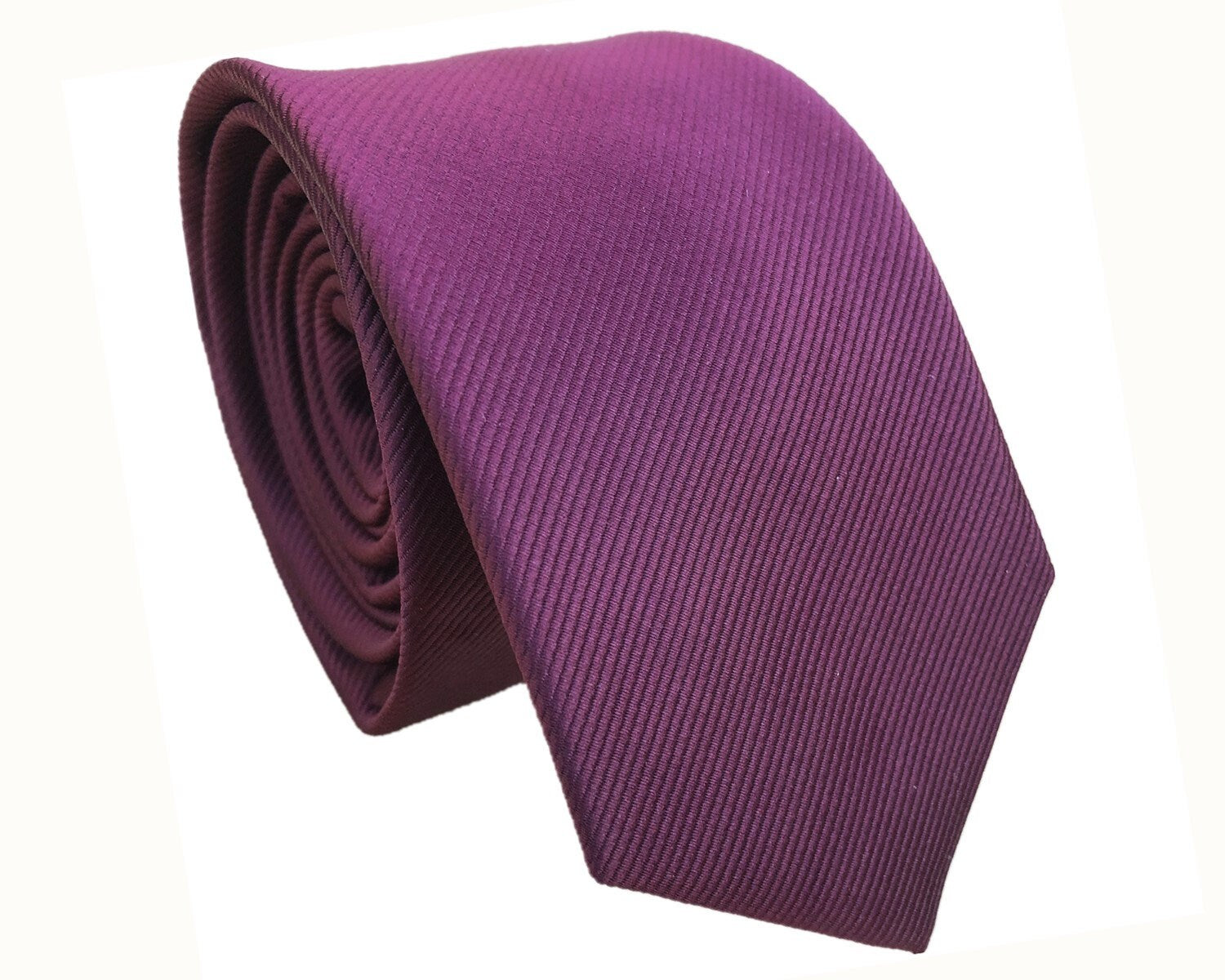 Dark Burgundy Weave Skinny Tie