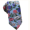 Pink Lavender Floral Skinny Tie
