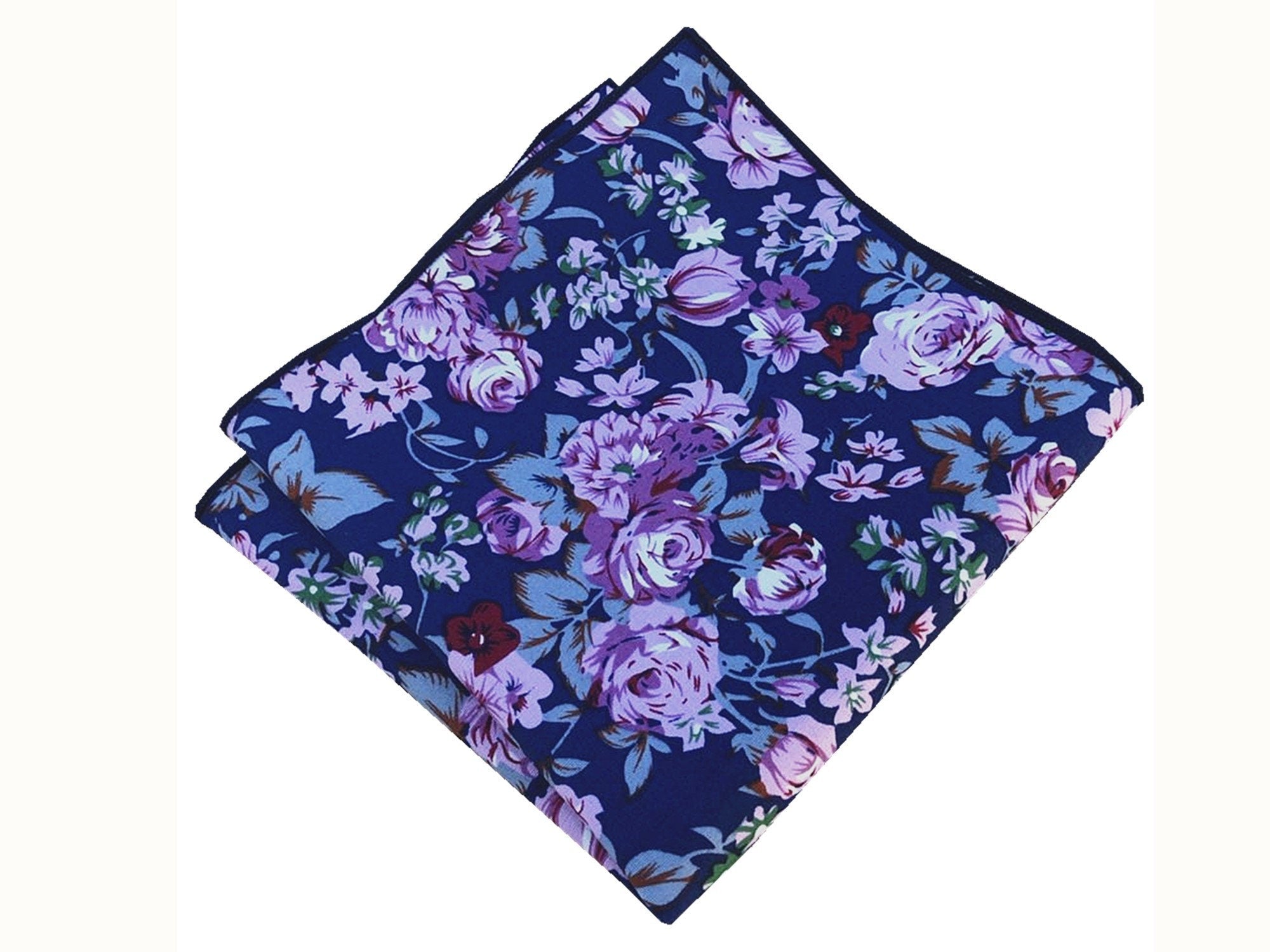 Purple Floral Pocket Square