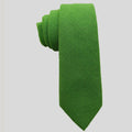 Green Lime Linen Skinny Tie