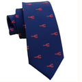 Navy Red Lobster Skinny Tie