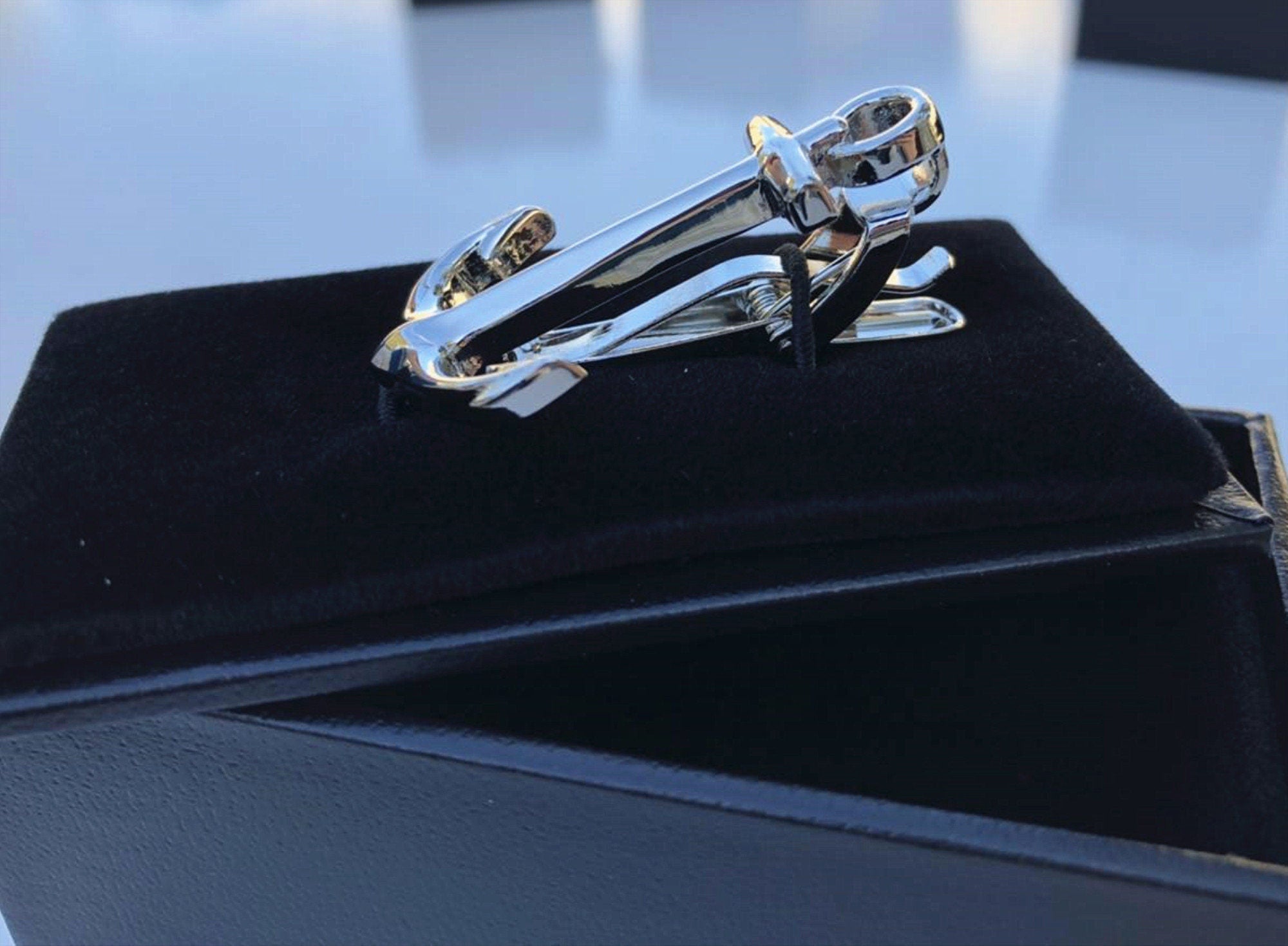 Anchor Silver Tie Bar