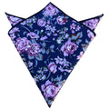 Purple Floral Pocket Square