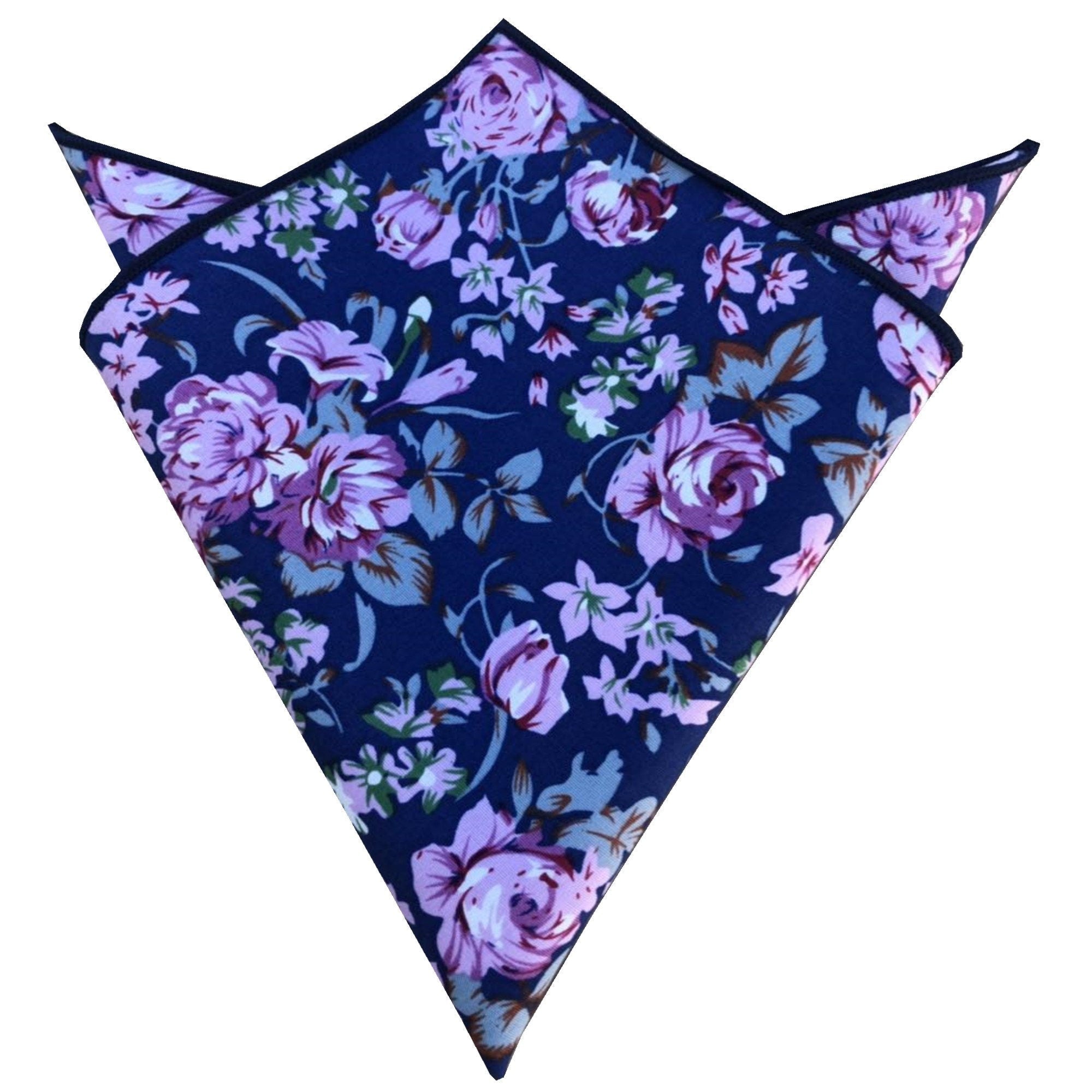 Purple Floral Pocket Square