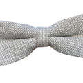 Grey Weave Cotton Pre-tied Bow Tie
