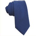 Navy Blue Cotton Skinny Tie