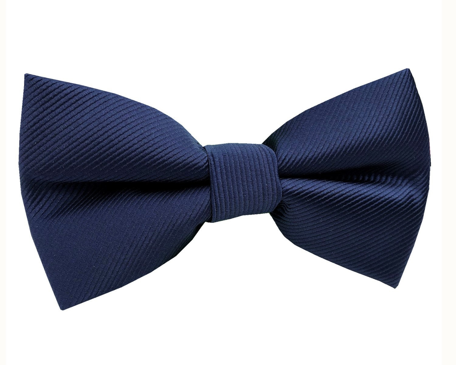 Navy Weave Pre-tied Bow Tie