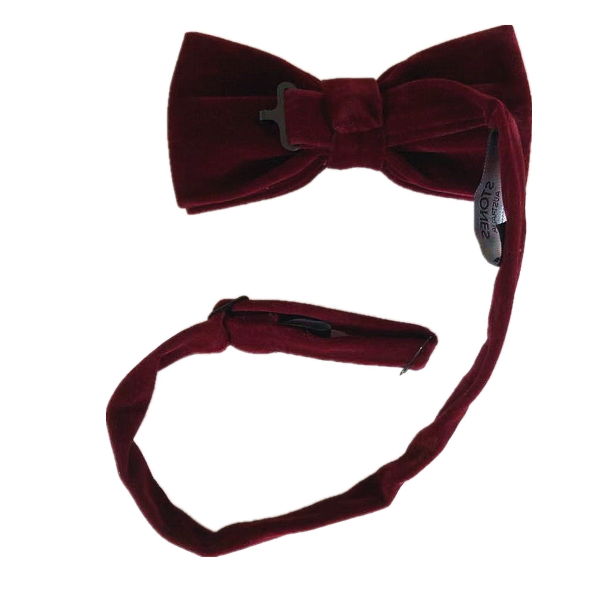Burgundy Velvet Pre-tied Bow Tie