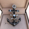 Skull Anchor Tie Clip