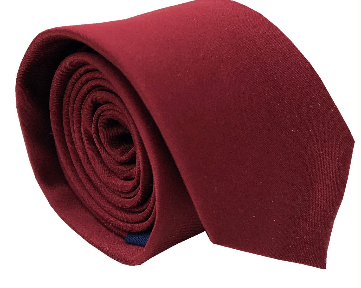 Maroon Satin Skinny Tie
