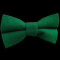 Emerald Green Linen Kids Bow Tie