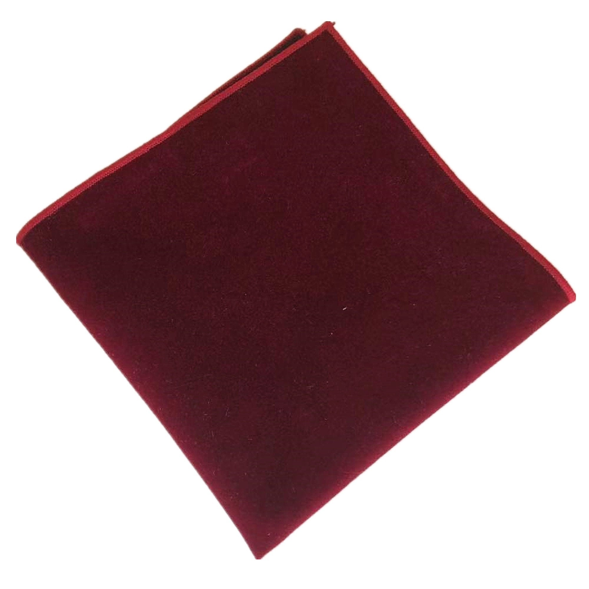 Burgundy Velvet Pocket Square