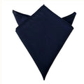 Dark Navy Blue & Black Linen Pocket Square