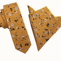 Yellow White Floral Pocket Square