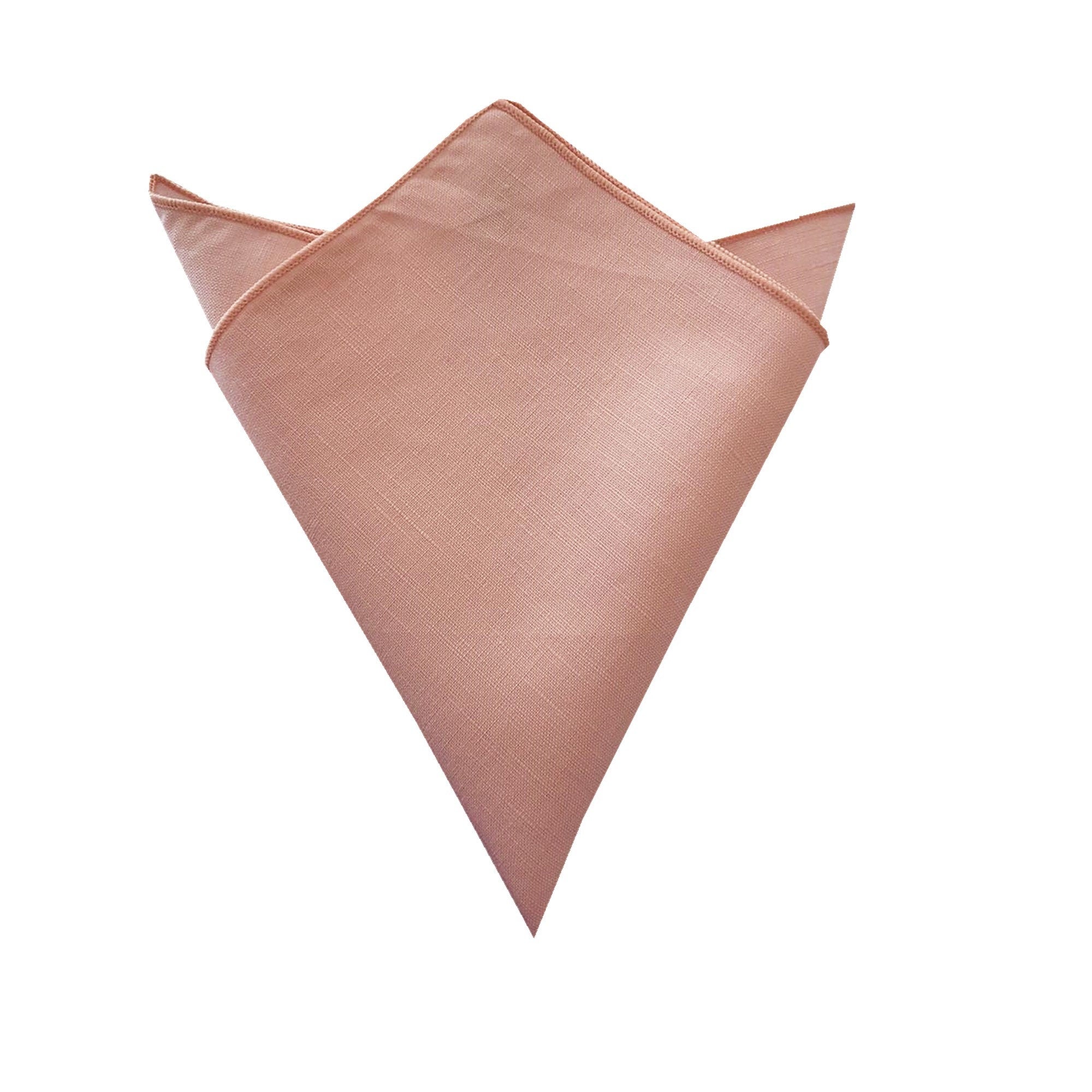 Nude Pink Linen Pocket Square