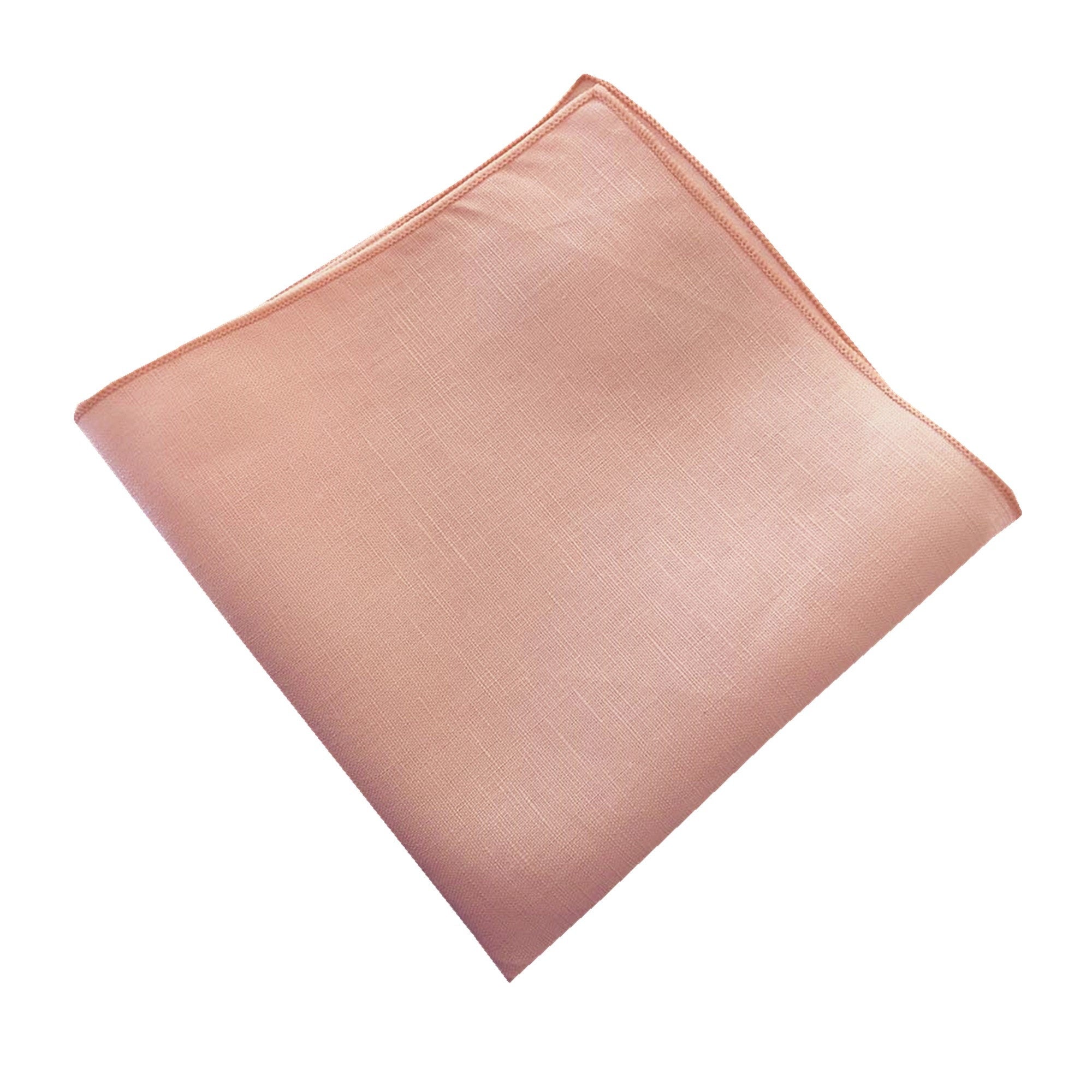 Nude Pink Linen Pocket Square