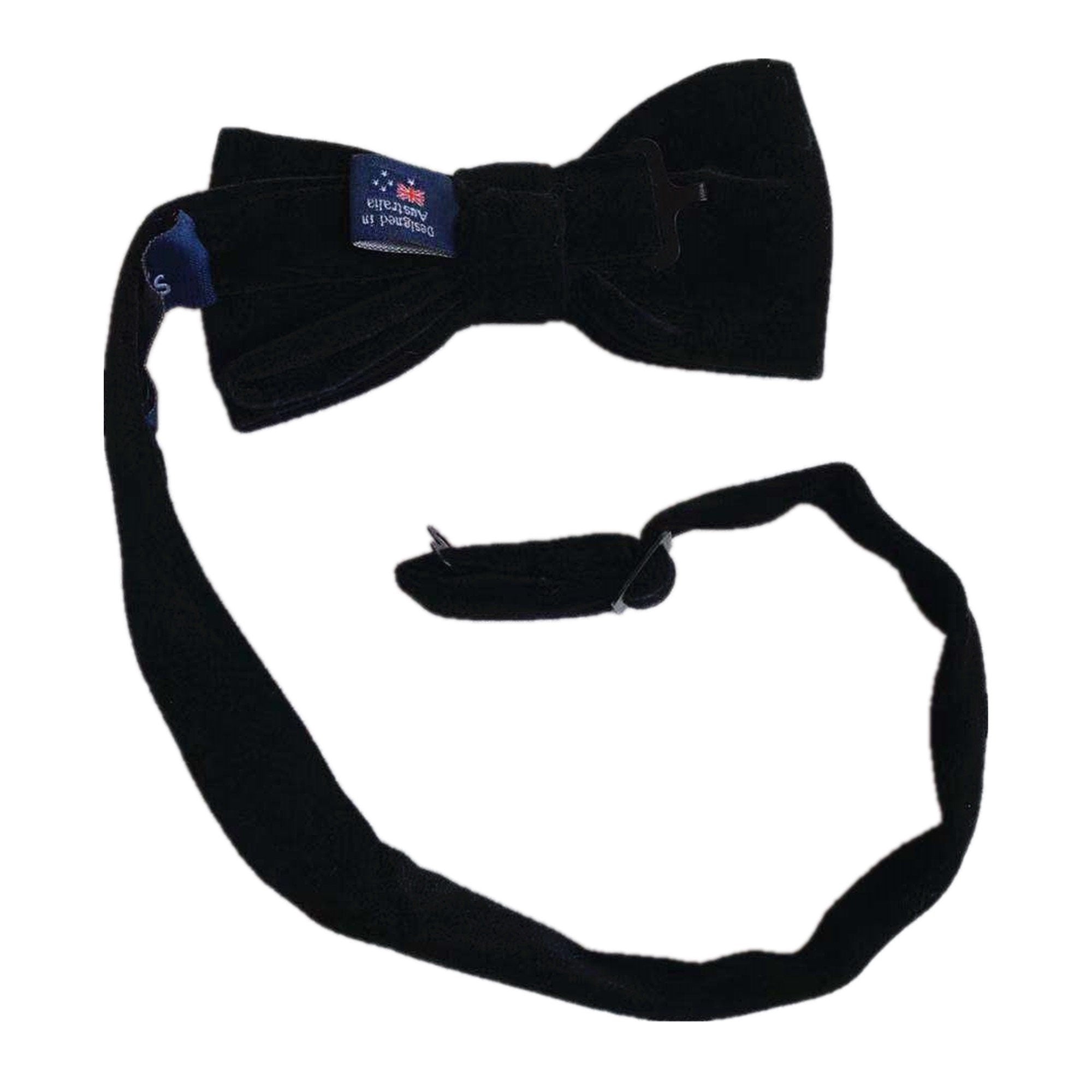Black Velvet Pre-tied Bow tie