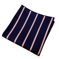 Navy Peach Stripes Pocket Square