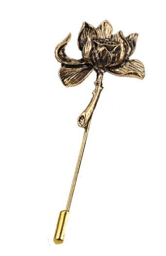 Gold Lotus Lapel Pin