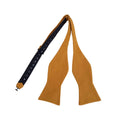 Mustard Yellow Linen Self-tied Bow Tie