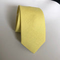 Yellow Linen Skinny Tie