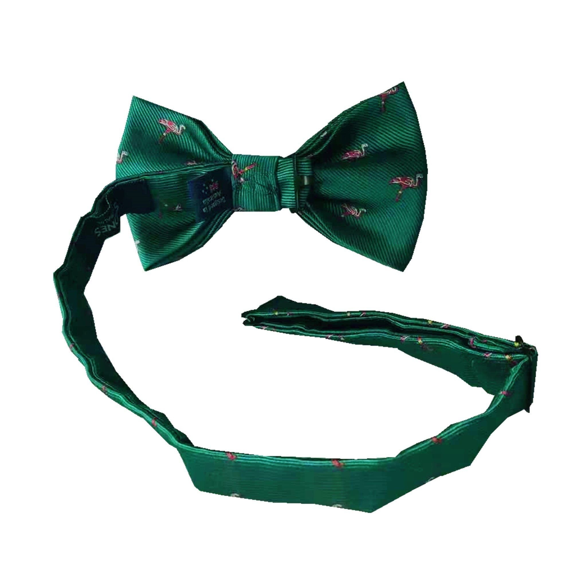 Green Flamingo Pre-tied Bow Tie