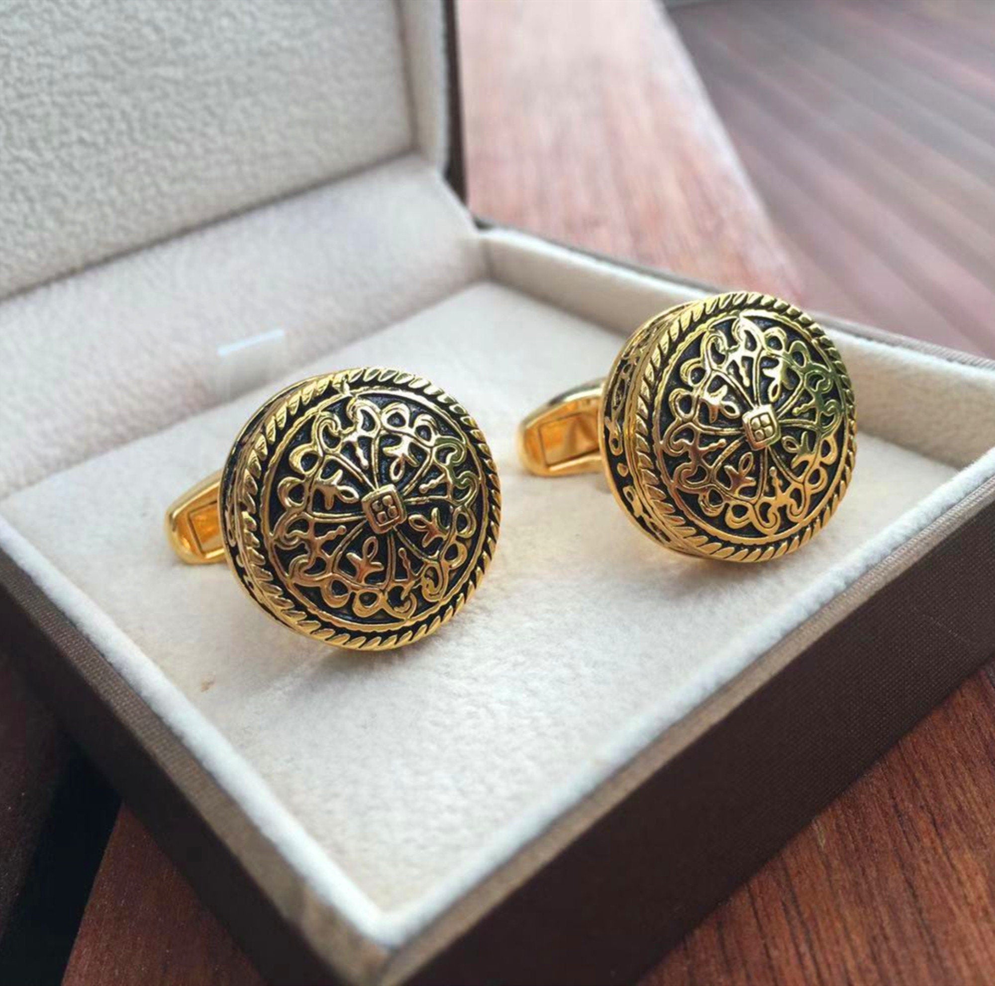 Antique Gold Baroque Cufflinks