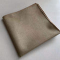 Brown Khaki Linen Pocket Square