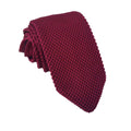Maroon Knitted Skinny Tie D
