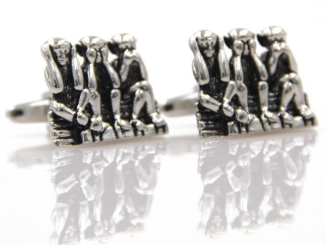 Three Monkey Cufflinks