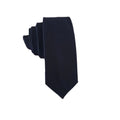 Dark Midnight Linen Skinny Tie