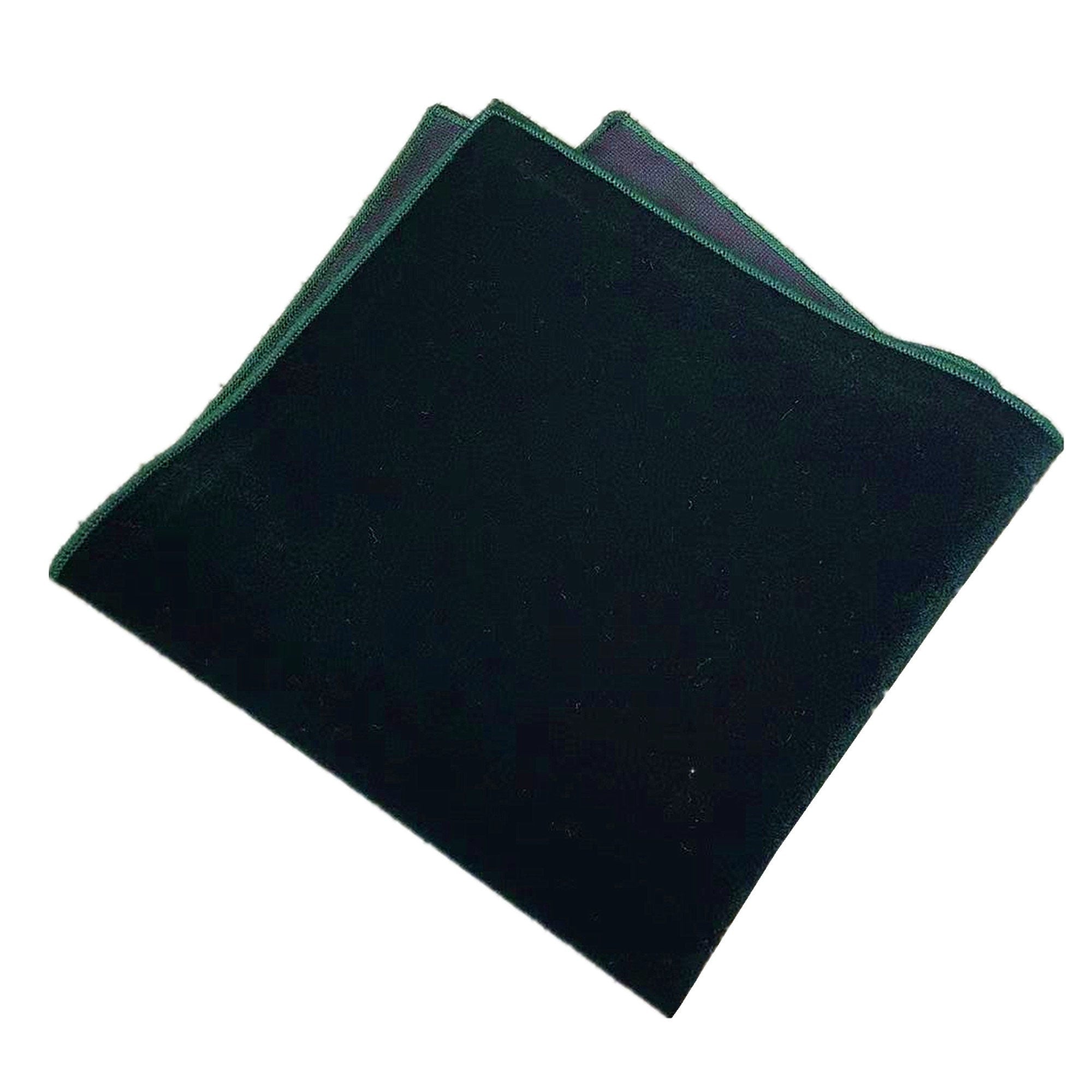 Dark Green Velvet Pocket Square