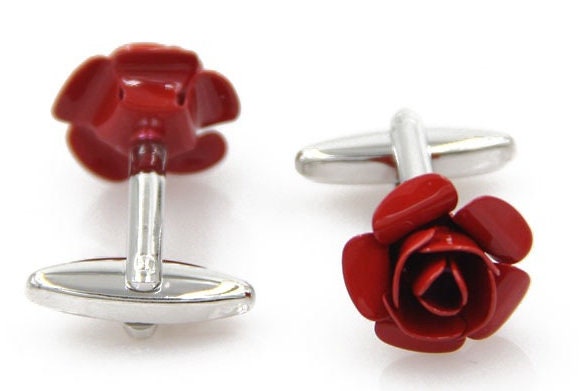 Red Rose Cufflinks