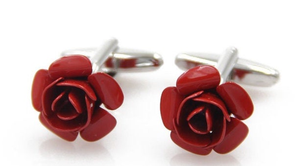 Red Rose Cufflinks