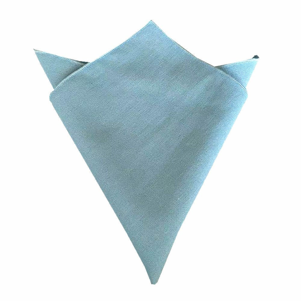 Ice Blue Slub Pocket Square