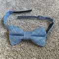 Navy Blue Linen Kids Bow tie