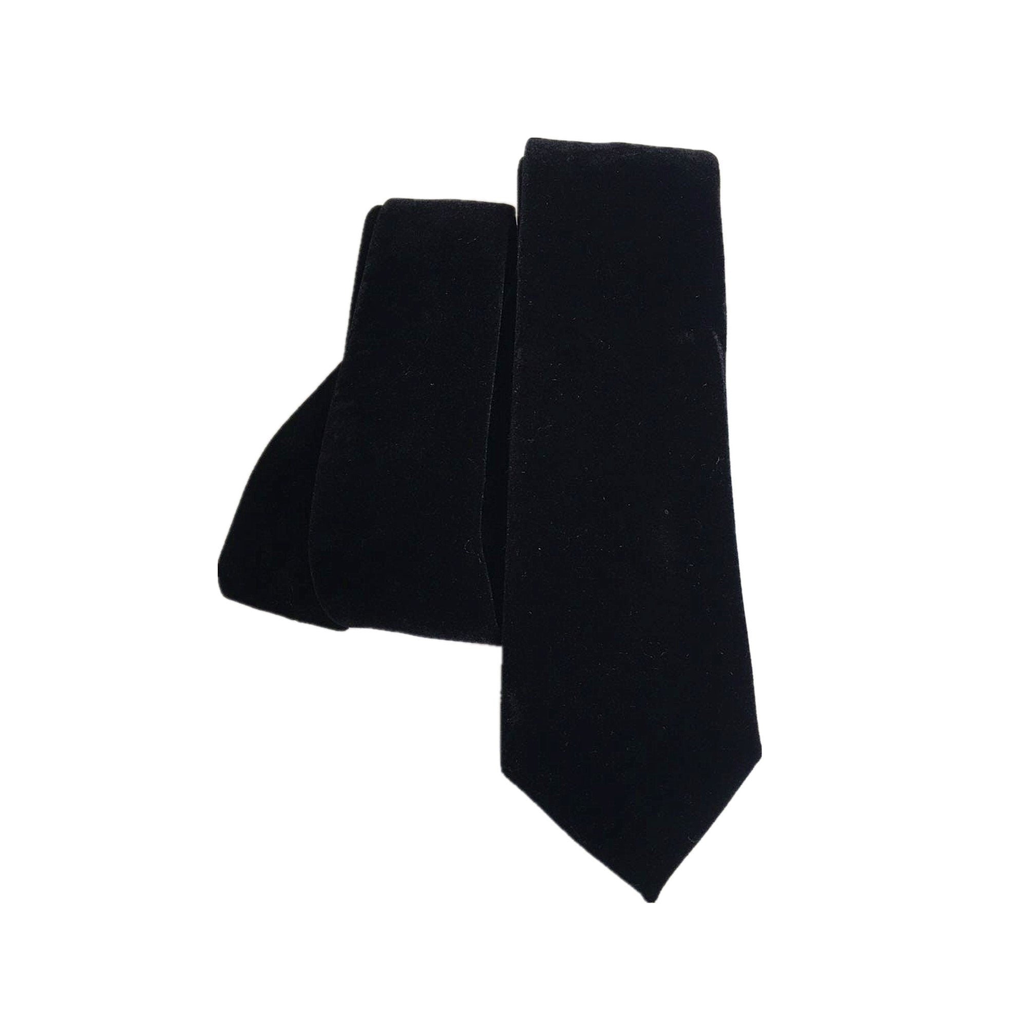 Black Velvet Skinny Tie