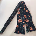 Midnight Orange Floral Self tied Bow Tie
