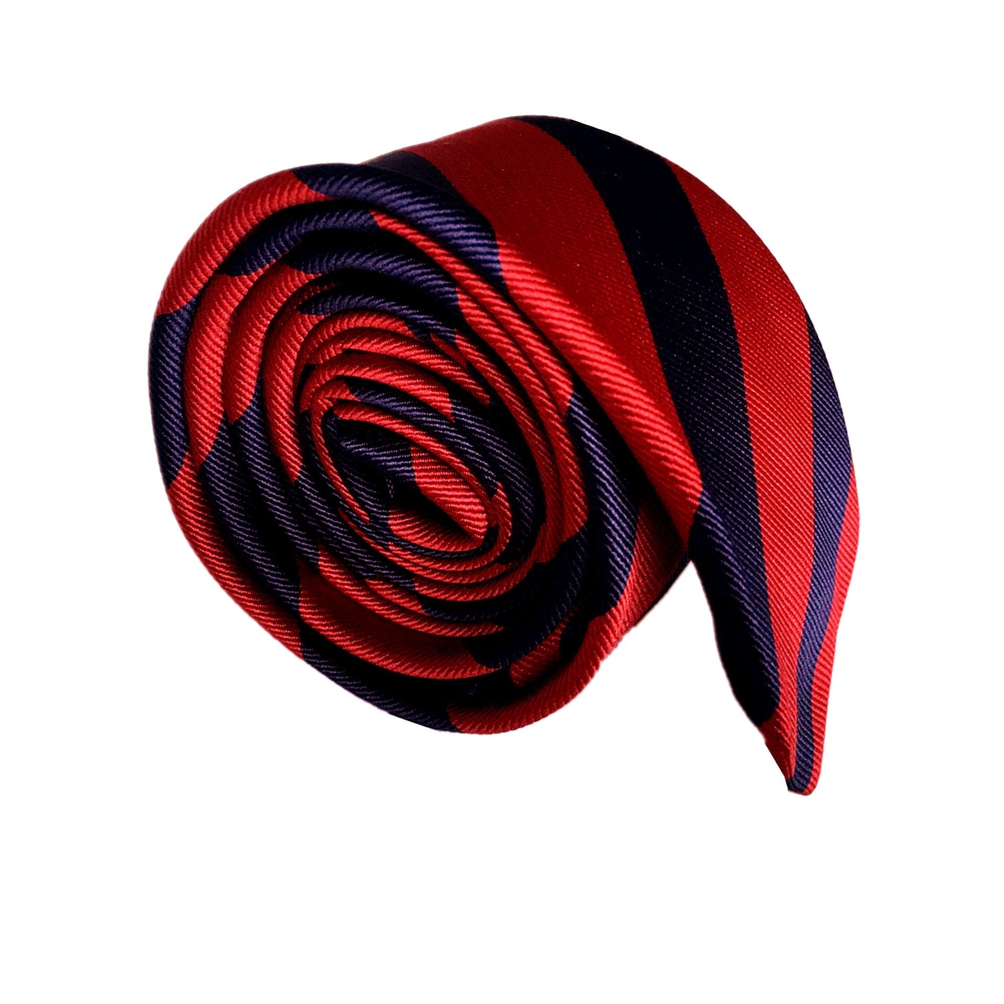 Maroon with Black Stripes Skinny Tie