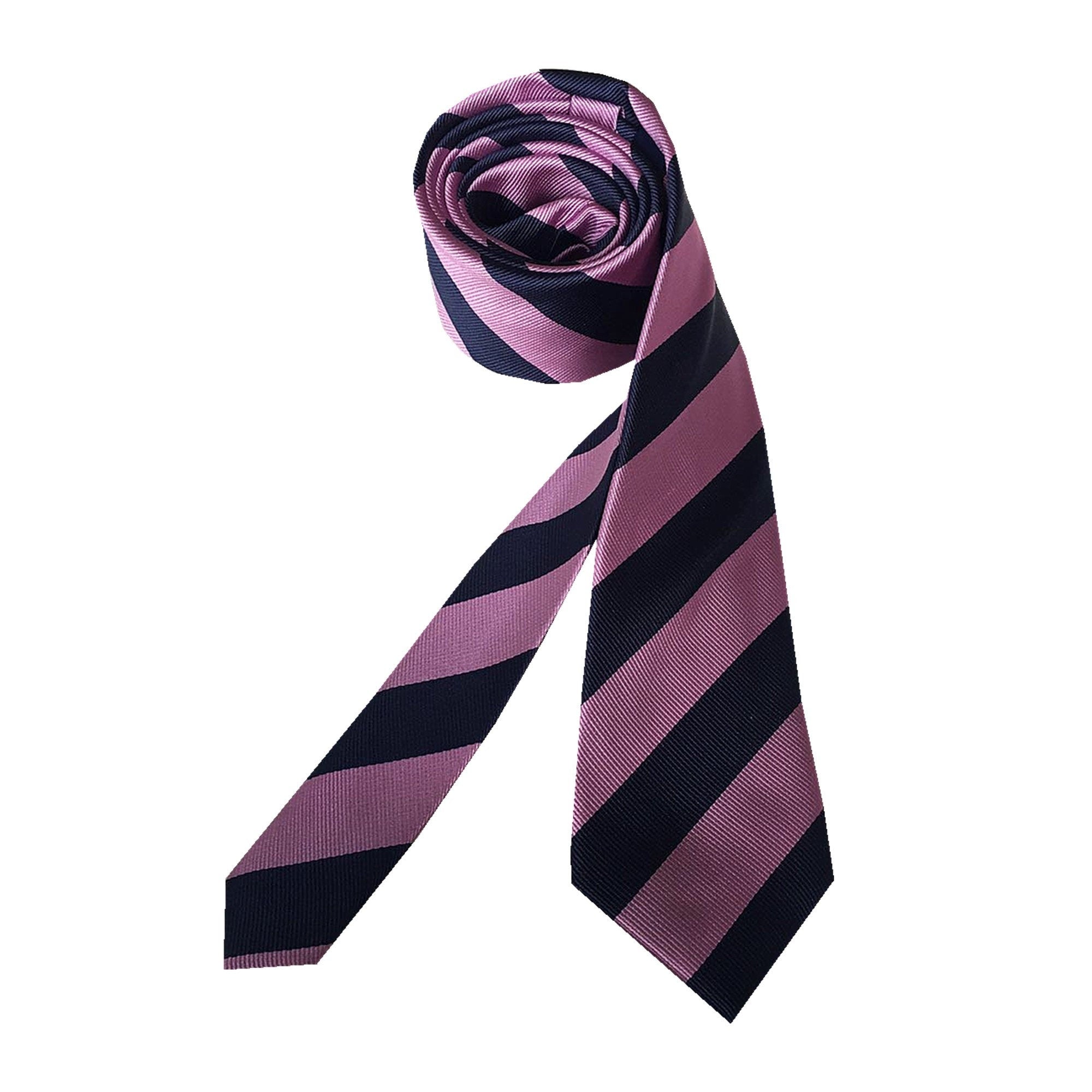 Purple Stripes Skinny Tie