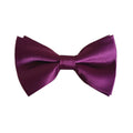 Sangria Purple Satin Pre-tied Bow Tie