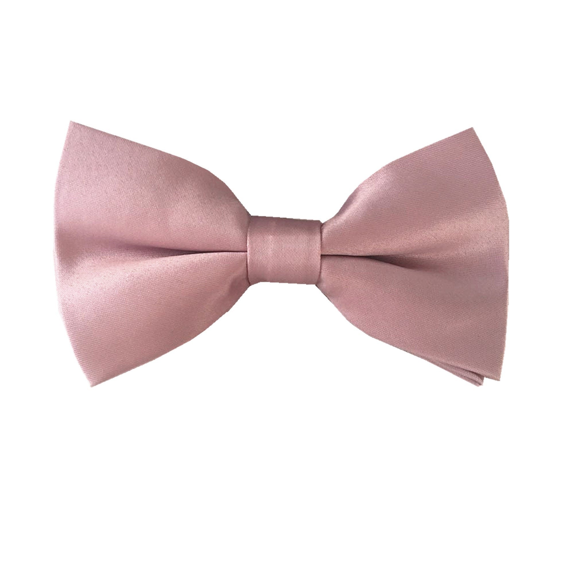 Mushroom Pink Satin Pre-tied Bow Tie