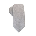 Grey Weave Linen Skinny Tie