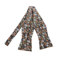 Dusty Orange & White Floral Self-tied Bow Tie