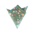 Mint Green Floral Pocket Square