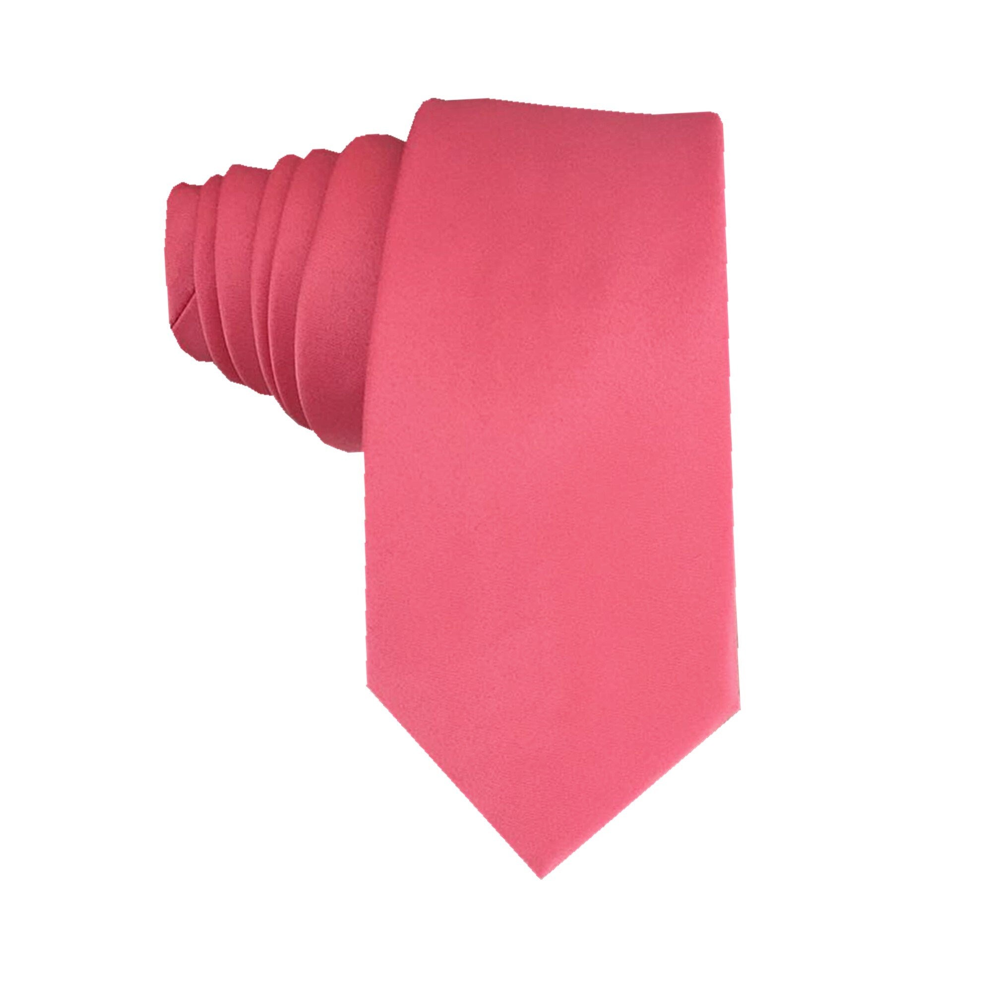 Guava Pink Satin Skinny Tie