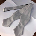 Silver Fog Satin Self-tied Bow Tie